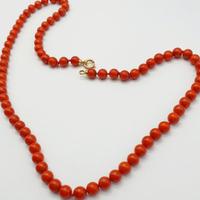 COD.XXX COLLANA CORALLO ROSSO CHIUSURA IN ORO 750