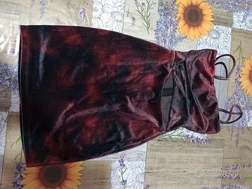 Abito Bershka Velluto Bordeaux – Taglia XS Donna