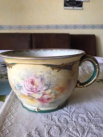 Antico vaso da notte fine 1800 in ceramica