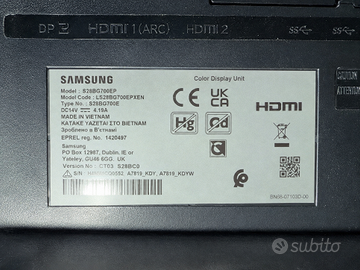 Samsung Odyssey G70B 28” 4K 144Hz IPS perfetto