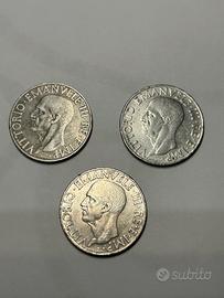 Lotto 4 monete 1939/40 di cui una amagnetica