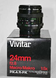 obiettivo grandangolare Vivitar 24/2,8