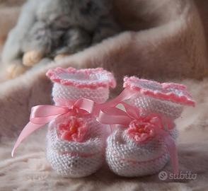 scarpine di lana fatte a mano 