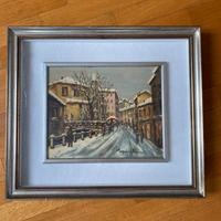 Quadro olio su tavola di Maggioni Ferma