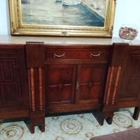 CREDENZA DI LEGNO CON PIANO IN MARMO