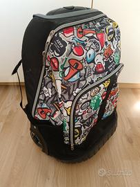 Zaino trolley scuola graffiti multitasche