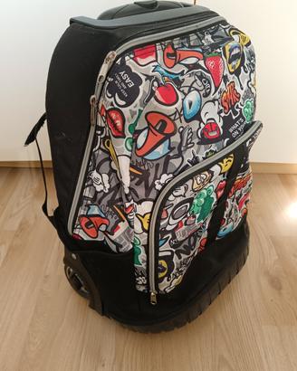 Zaino trolley scuola graffiti multitasche