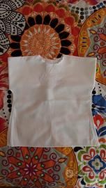 Camicino fortuna bianco manica lunga cotone