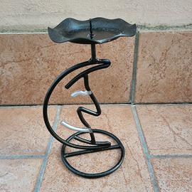 Porta candela in ferro battuto