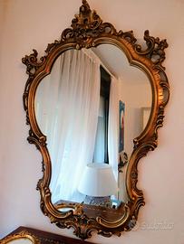 Specchio foglia oro