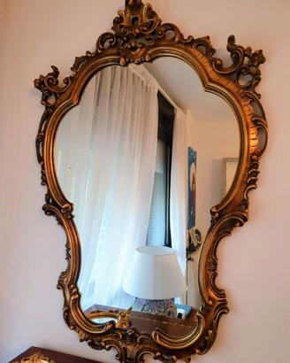 Specchio foglia oro