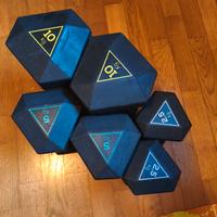 Manubri da palestra Domyos gommati – 3 coppie