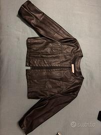 Giacchino crop similpelle