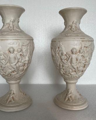 COPPIA DI VASI STILE ROMANO-MONTELUPO FIORENTINO