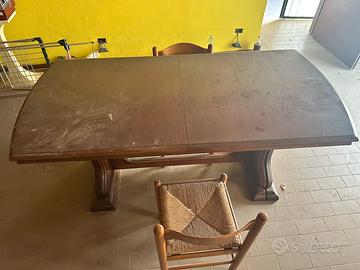 Tavolo Rustico in Legno Massello Allungabile