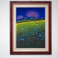 Quadro olio su tela, daurea giovanni, notturno