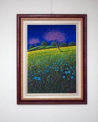 Quadro olio su tela, daurea giovanni, notturno