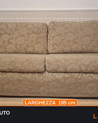Divano letto 3 posti in tessuto