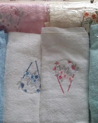 6 set spugna bagno colorati