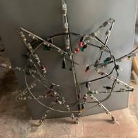 Supporto e luci di natale stella da esterno