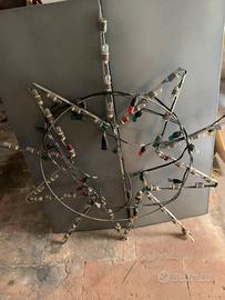 Supporto e luci di natale stella da esterno