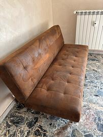 Divano Letto Clic Clac Marrone Scamosciato
