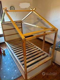 letto bambini KIRA IKEA con tetto e tenda