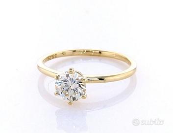 Anello Oro 14K con Diamante Naturale 0,71 carati