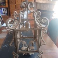 Lampadario in ferro battuto 