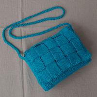 Borsa uncinetto azzurra