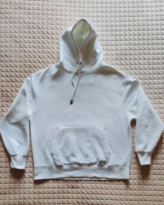 Felpa bianca Pull & Bear con cappuccio