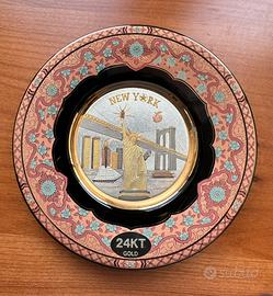 Piatto da collezione Art of Chokin-Incisione oro A