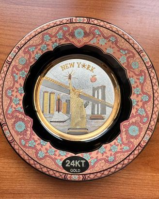 Piatto da collezione Art of Chokin-Incisione oro A