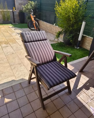 Poltrone in legno reclinabile