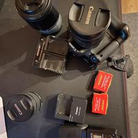 Fotocamera reflex Canon 700D obiettivi e accessori