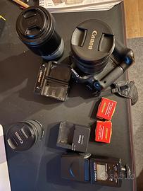 Fotocamera reflex Canon 700D obiettivi e accessori
