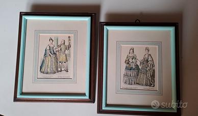 Coppia di stampe antiche