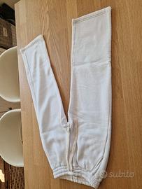 pantaloni tuta bianchi felpati tg S