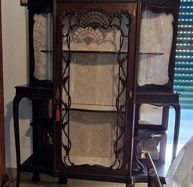 VETRINETTA  CRISTALLIERA  PEZZO D'ANTIQUARIATO 