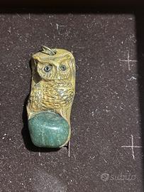 Ciondolo gufo con pietrs