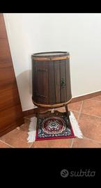 Mobiletto bar a botte in legno - stile rustico