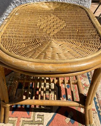 Tavolino basso rattan