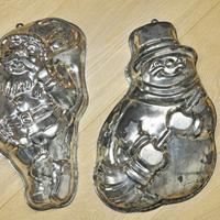 Coppia di stampi a tema natalizio, babbo natale