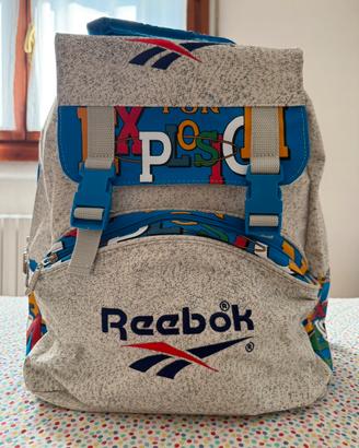 Zaino Reebok grigio e blu con logo