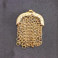 portamonete  antico in maglia metallica 1800