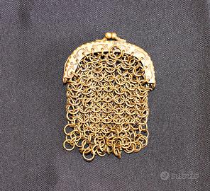 portamonete  antico in maglia metallica 1800