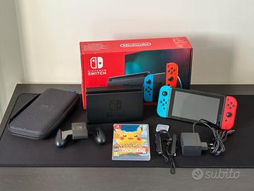Nintendo Switch + Let's Go Pikachu + MicroSD 128