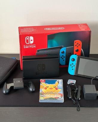 Nintendo Switch + Let's Go Pikachu + MicroSD 128