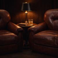 Coppia poltrone vintage in Vera Pelle Marrone