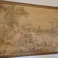 Arazzo anni 60 vintage con soggetto bucolico
